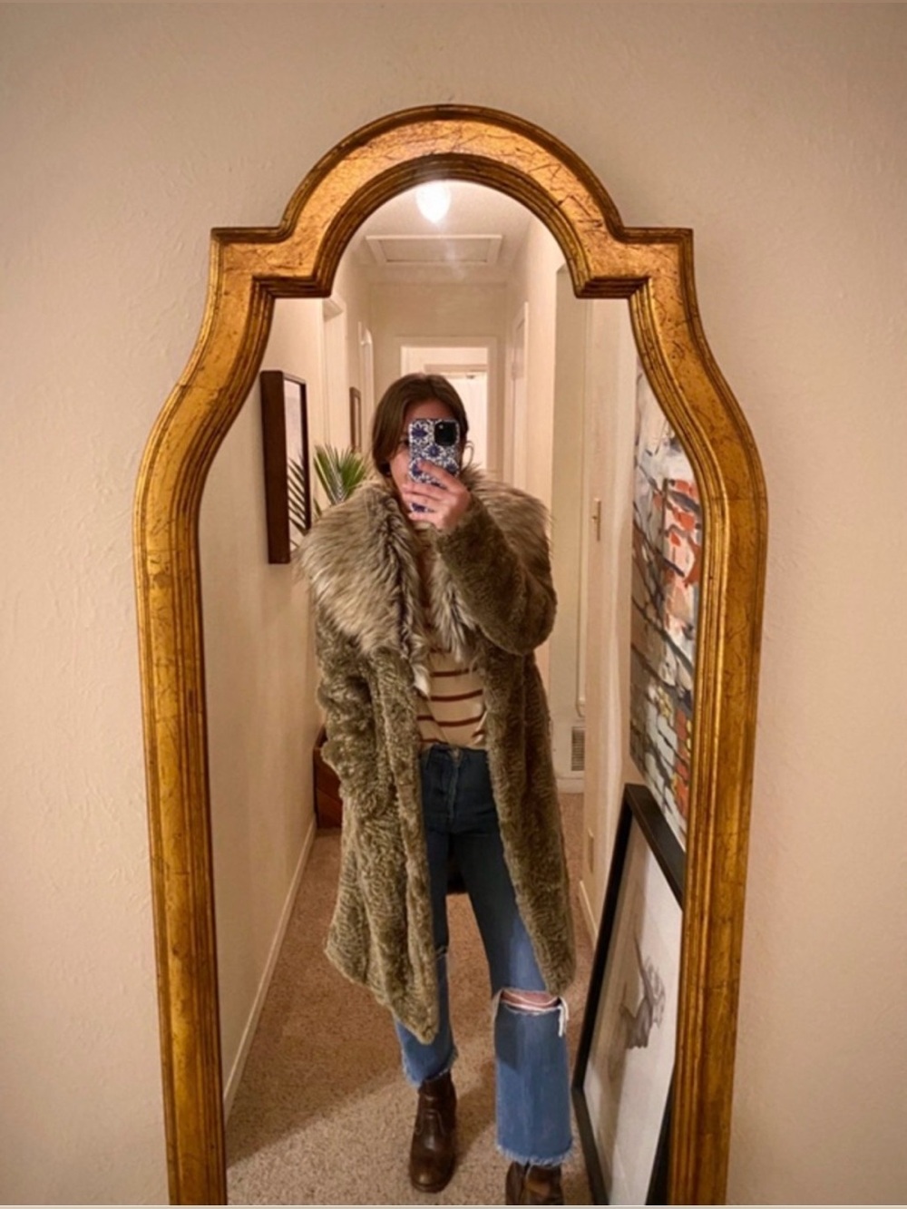 Unreal‎ Fur Elixir Faux Fur Coat Brown Size Large